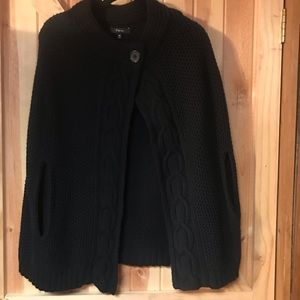 Express Wool Cardigan Poncho Medium